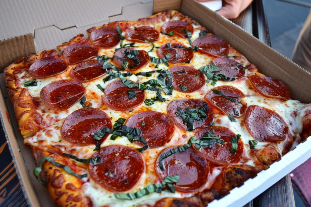 Affordable and tasty Little Caesars Lunch Combo featuring cheesy pizza slices and a cold drink.