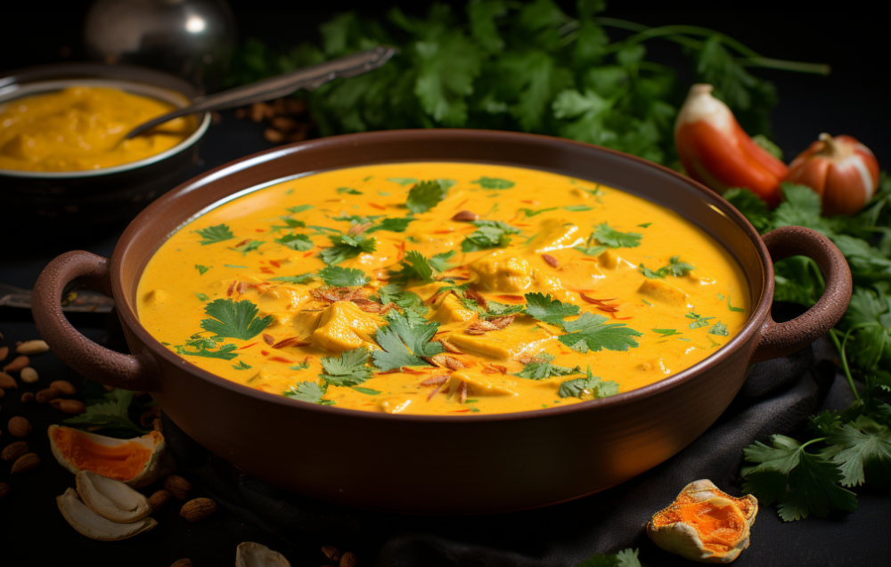 Close-up of Marry Me Chicken Soup, showcasing its rich, creamy texture, golden broth, and garnishes of fresh parsley and grated Parmesan cheese.