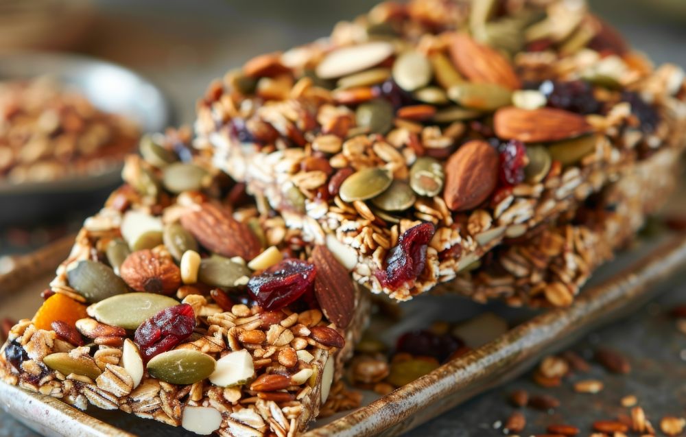 A granola bar and a protein bar side by side, highlighting their nutritional differences.